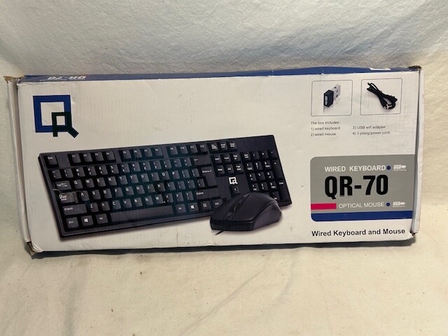 QR-70 USB Wired Optical Mouse and Keyboard 802.11N USB Wifi Adapter (Brand New)