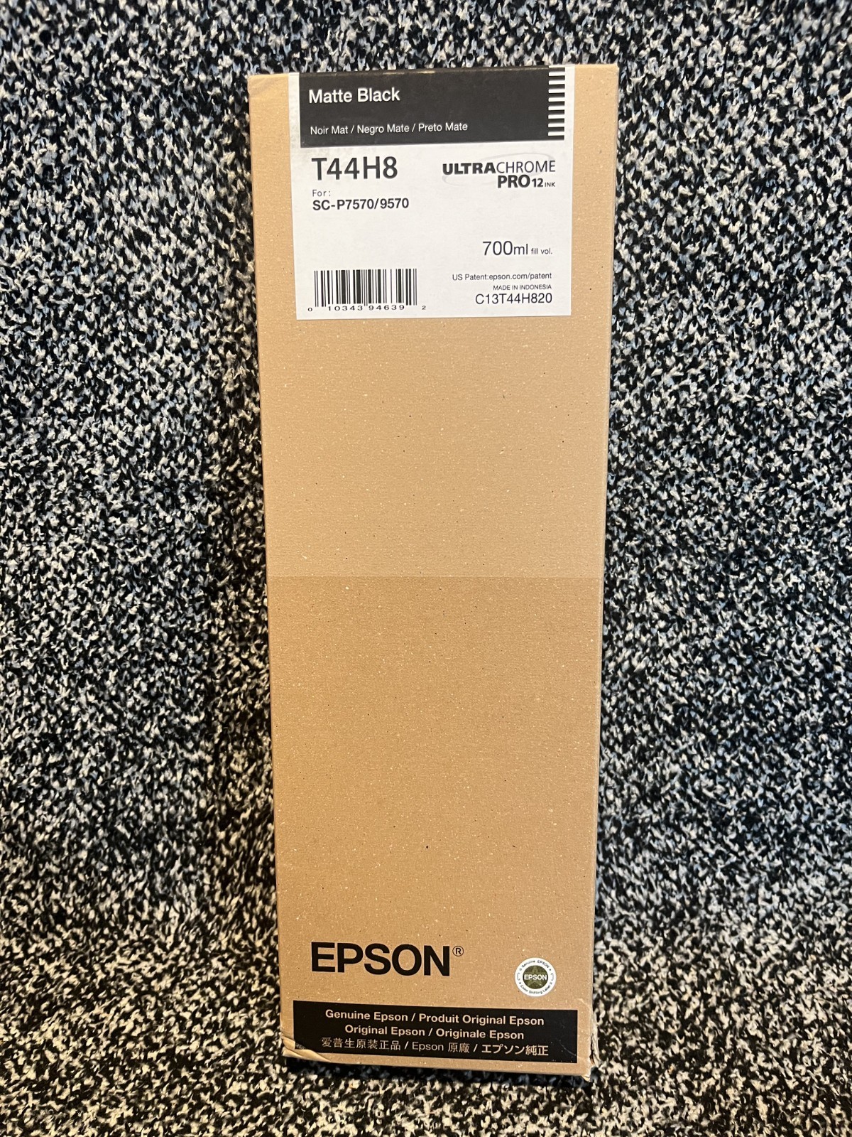 GENUINE Epson Matte Black Ink Cartridge T44H8 Date: October 2028