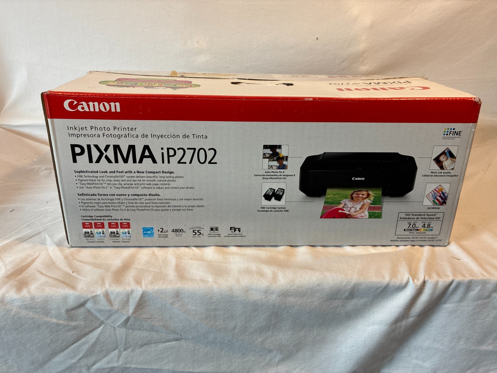Canon PIXMA iP2702 Inkjet Photo Printer NEW IN BOX Sealed FINE USB
