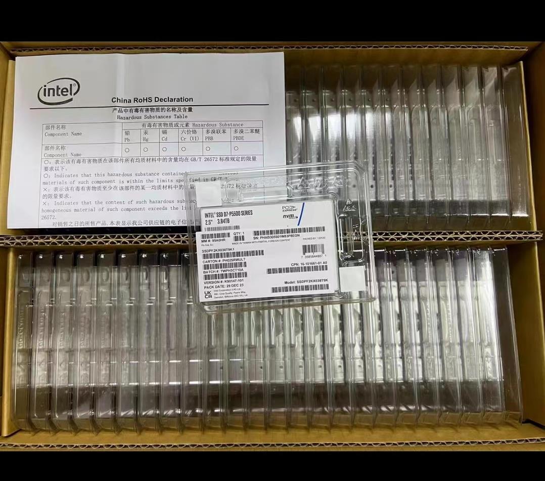 New INTEL D7-P5500 3.84TB SERIES 2.5" NVMe GEN 4 SSD DRIVE SSDPF2KX038T9K1