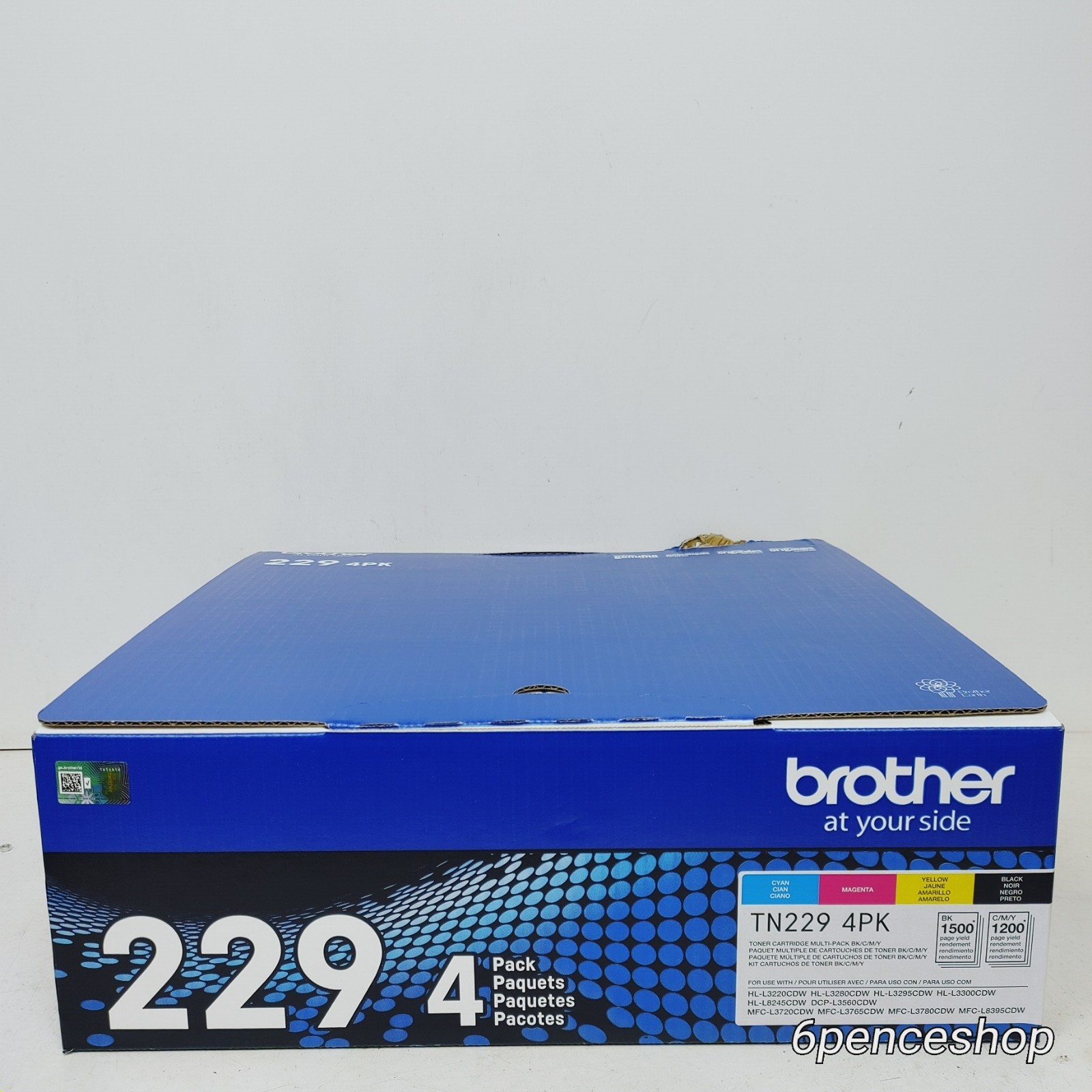 Deformed Box-Brother TN229 4Pk Blk/C/M/Y Toner Cartridge