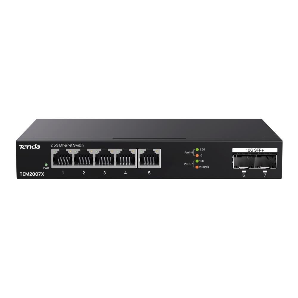 Switch niezarządzalny Tenda TEM2007X 5x2.5GbE 2x10G SFP+ Tenda