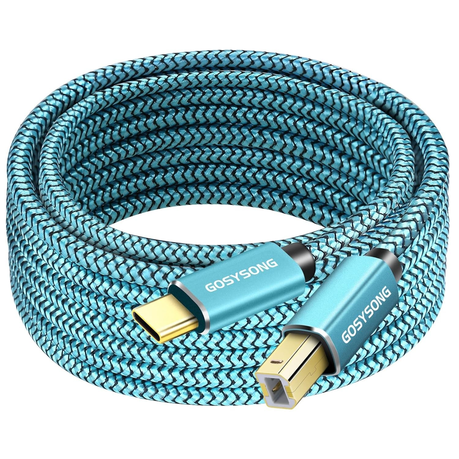 25ft USB C to B Printer Cord - High Speed, Compatible with Printer, Scanner, ...