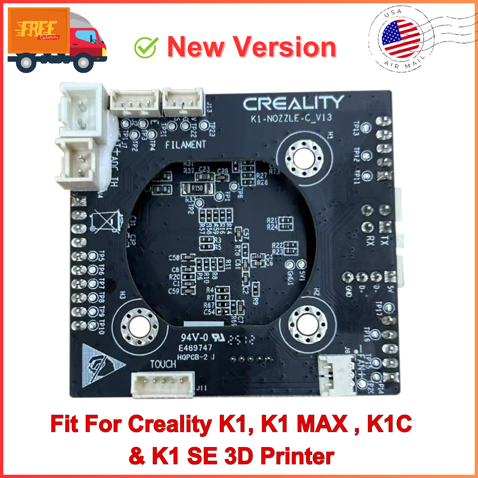 Original K1C PCBA_G_K1-MAX K1_T9_GD32F303CBT6 NOZZLE-C-V13 HQPCB-2 Adapter Board