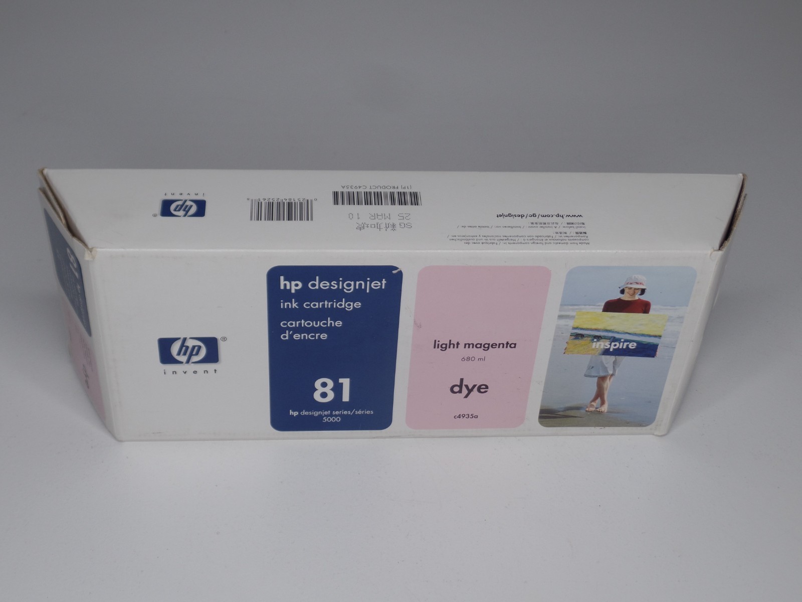 HP DesignJet 81 Light Magenta Dye DJ 5500 5000 C4935A New Sealed 25 Mar 10