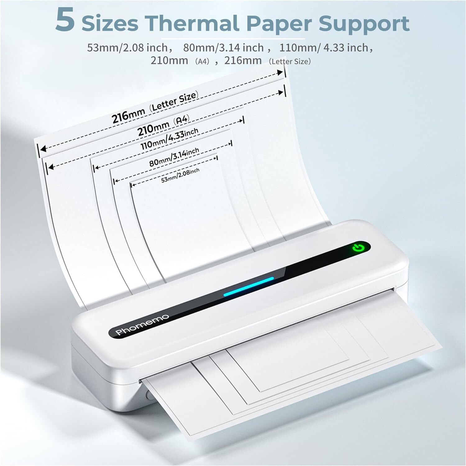 Phomemo M832 A4 Bluetooth Portable Thermal Printer Android iOS Phone&Laptop LOT