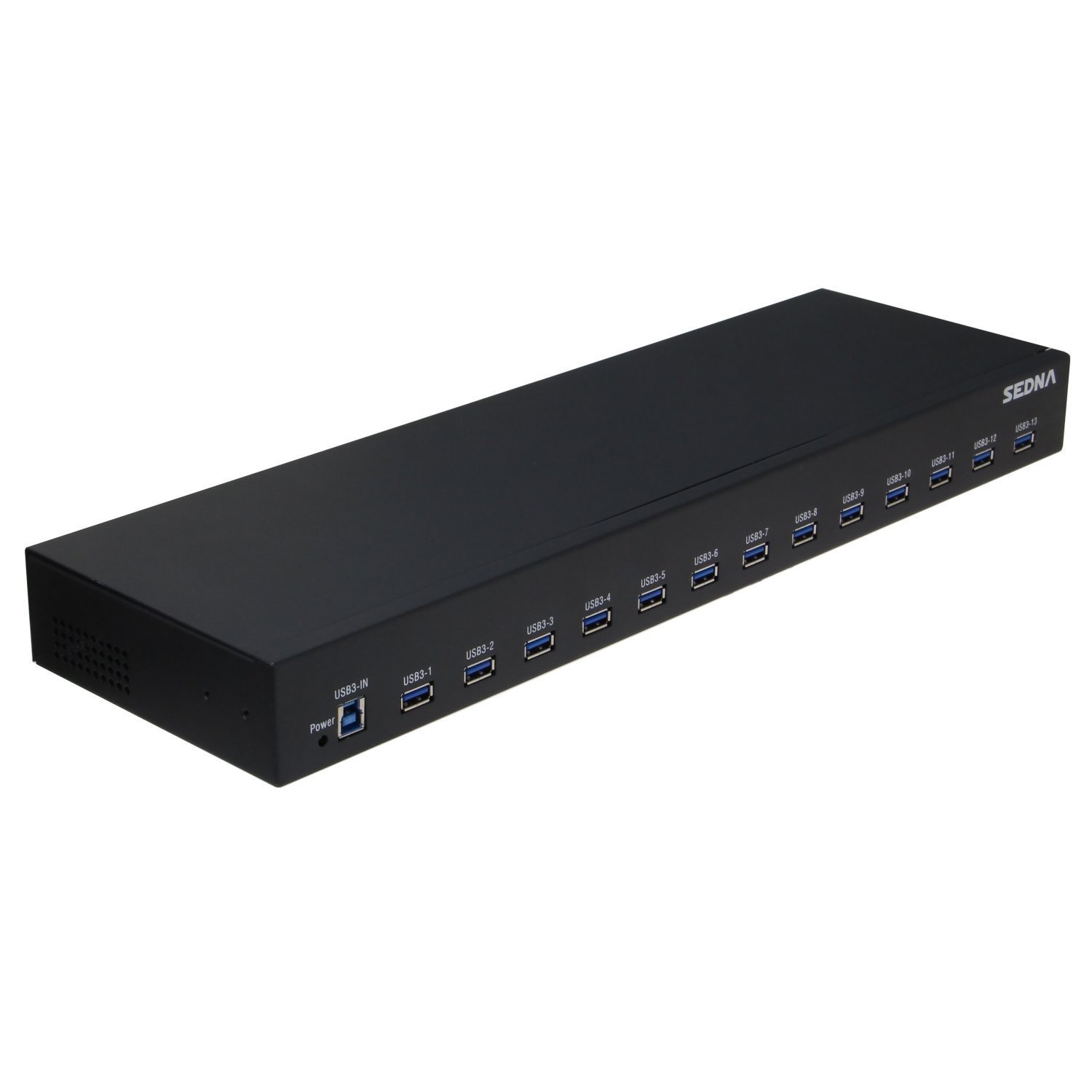 SEDNA - 13 Port USB 3.1 Gen I Hub (5Gbps) - 19 Inch 1U Rack Mount