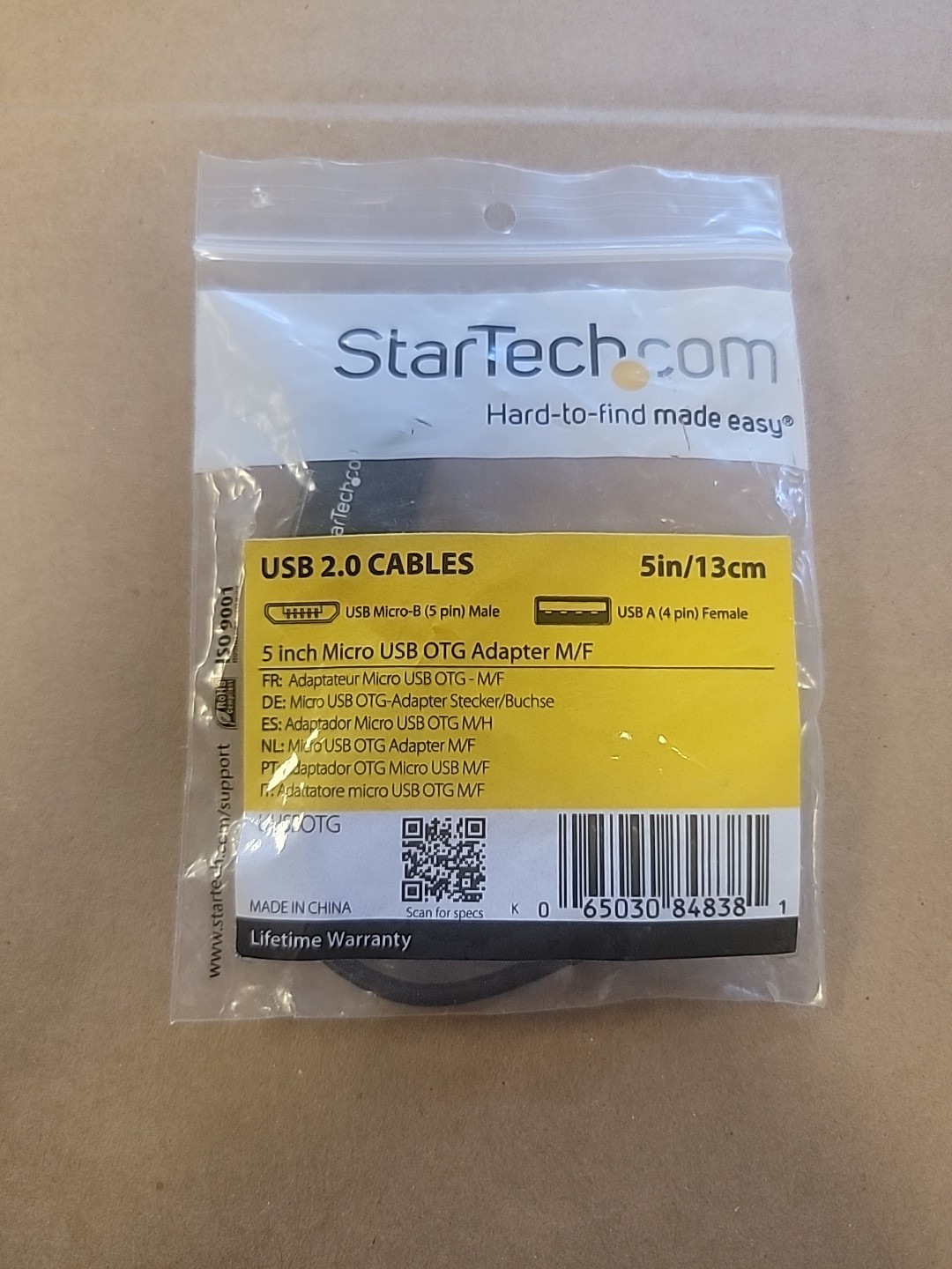 Startech.com 5in  Micro USB OTG Adapter M/F