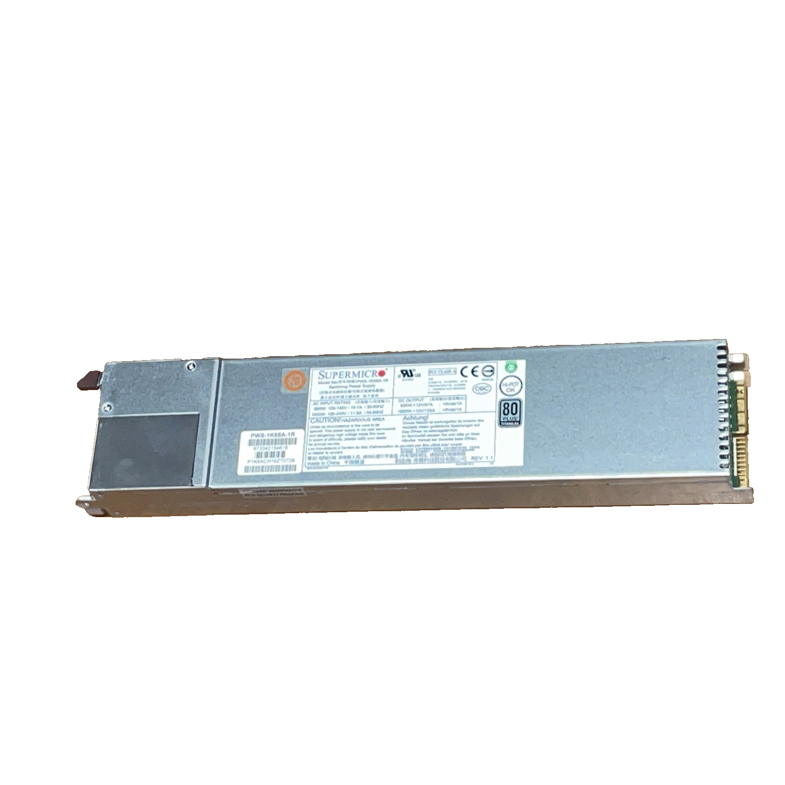 Supermicro PWS-1K68A-1R 80 Plus Titanium 1600W 1U Power Supply