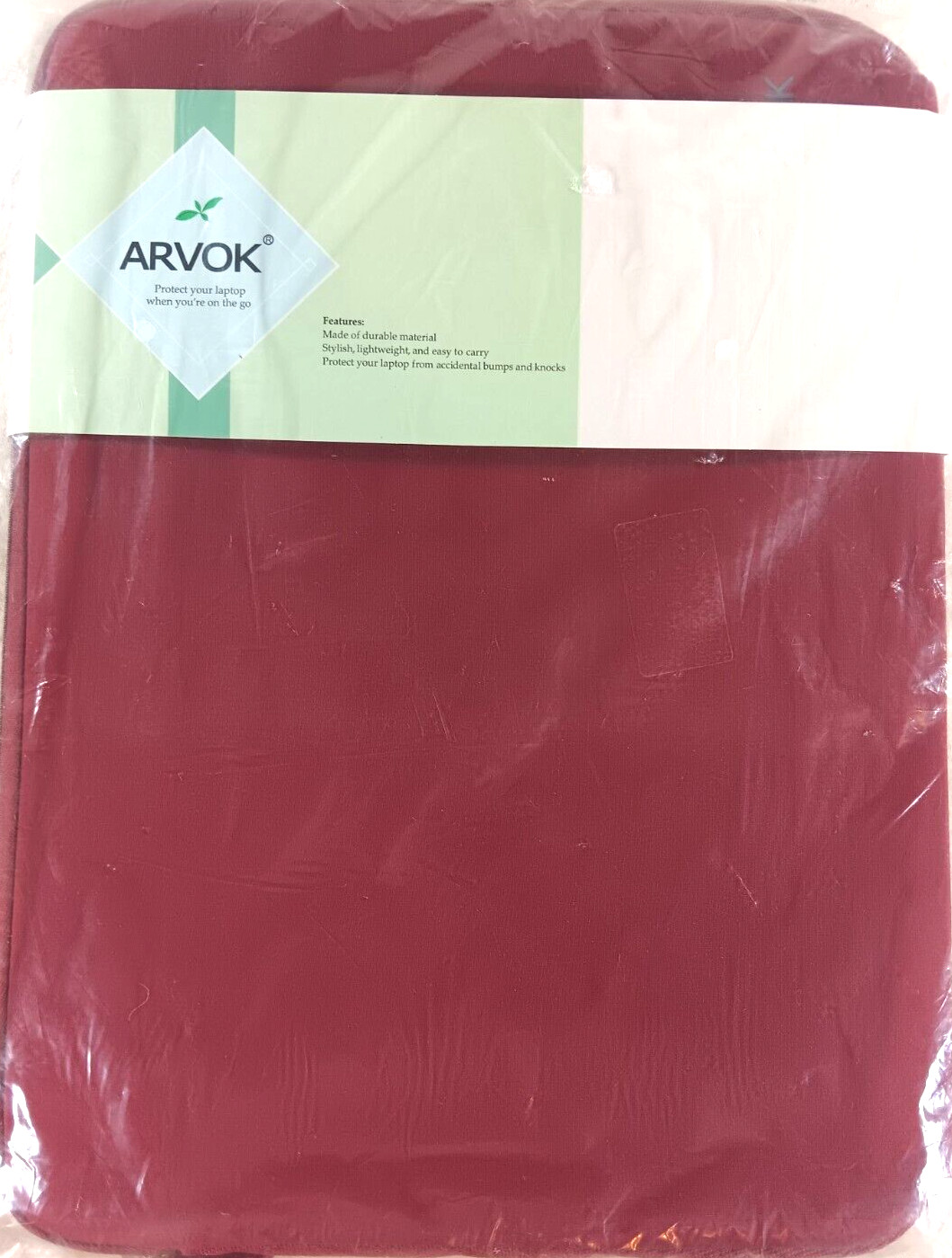 ARVOK Laptop Case 15.5x12in burgandy red Super soft inside Handles installed