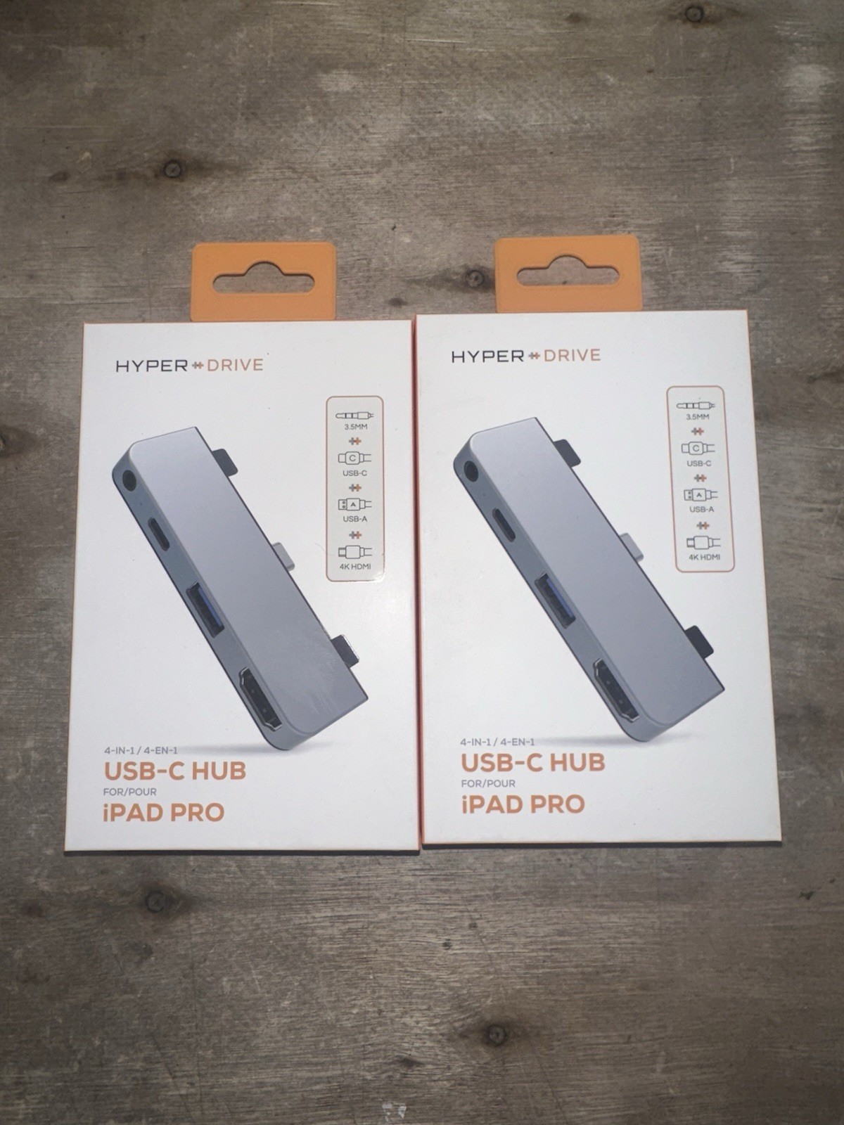 Hyper Hyperdrive 4-In-1-USB-C Hub For Apple iPad Pro -Grey- **Brand New set of 2