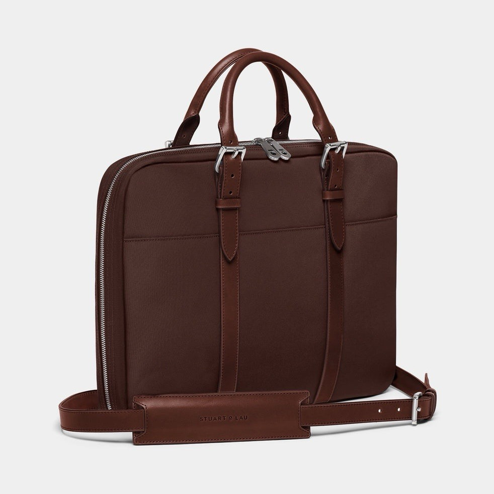 Brand New Stuart & Lau Cary Slim Gen 1 Briefcase Zip Closure, Laptop Compartment