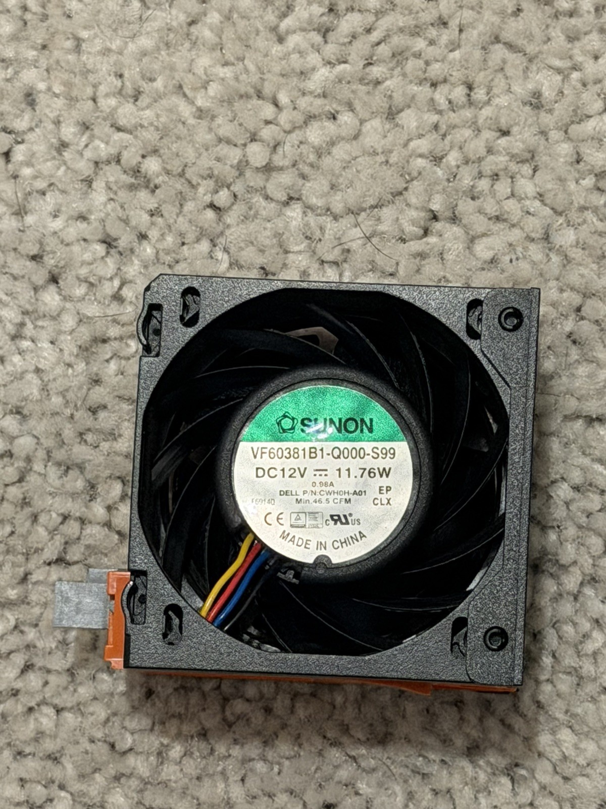Genuine Dell PowerEdge R540 R540XD CPU Fan H3H8Y 0H3H8Y SUNON