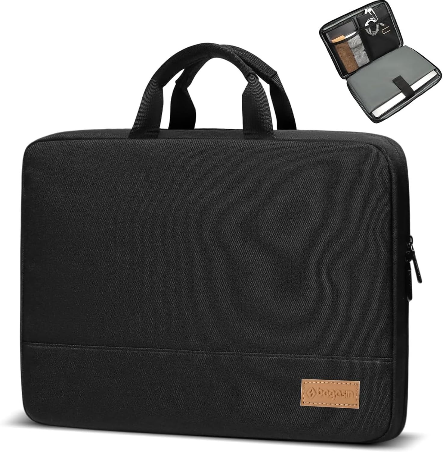 Laptop Sleeve Case 17 17.3 Inch, Slim Water Resistant Laptop Cover with Handle