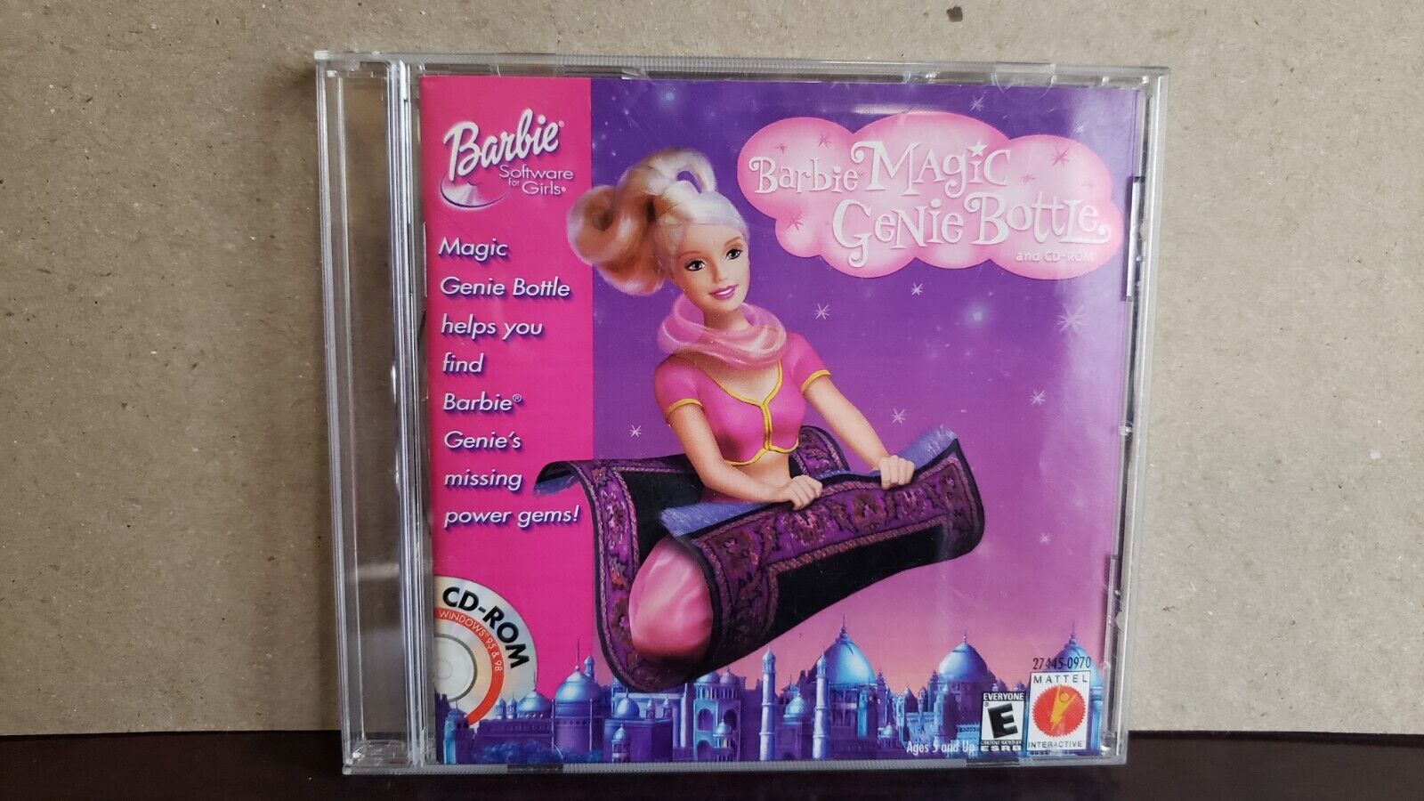 Barbie Magic Genie Bottle CD-ROM PC CD find missing power gems adventure game