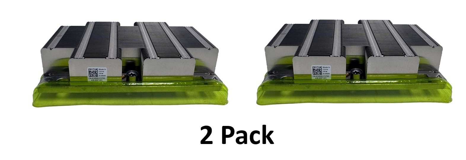 2 Pack- Dell C6R9H PowerEdge R640 R740 High Performance 1U Heatsink *NEW*