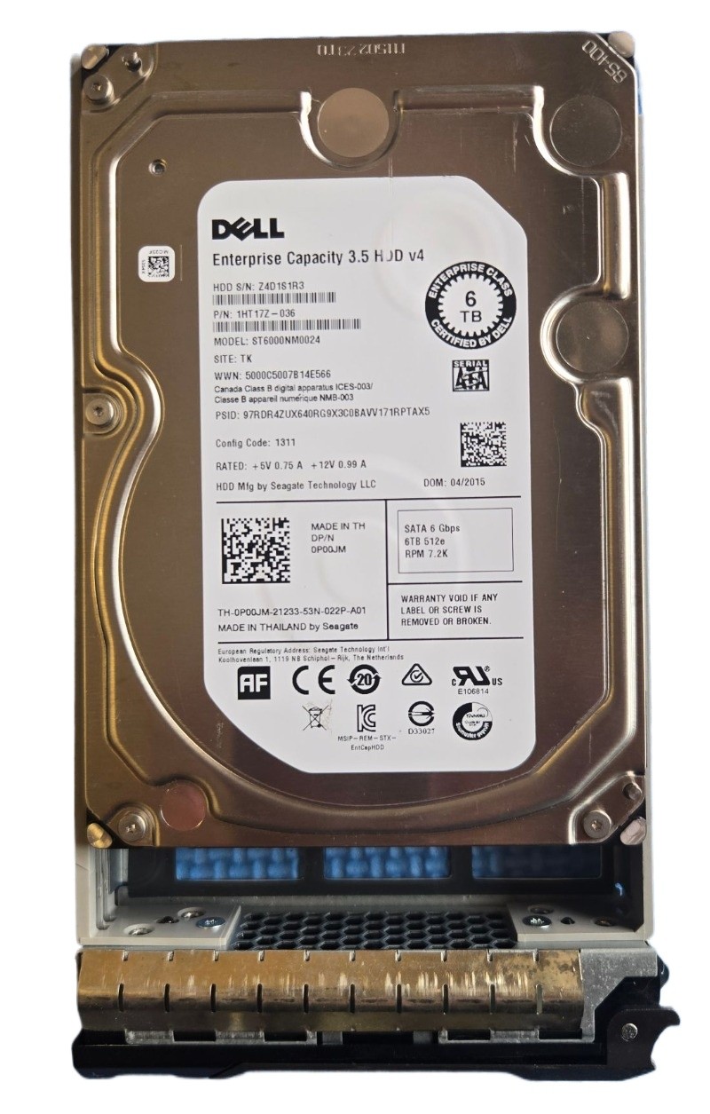 Seagate 6TB ST6000NM0024 3.5 Enterprise V4 SATA Hard Drive Dell P00JM