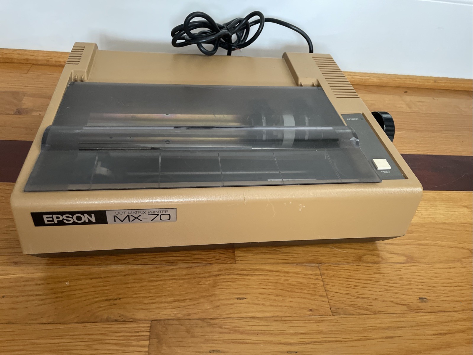 Vintage Epson MX-70 Dot Matrix Printer UNTESTED FOR PARTS OR REPAIR