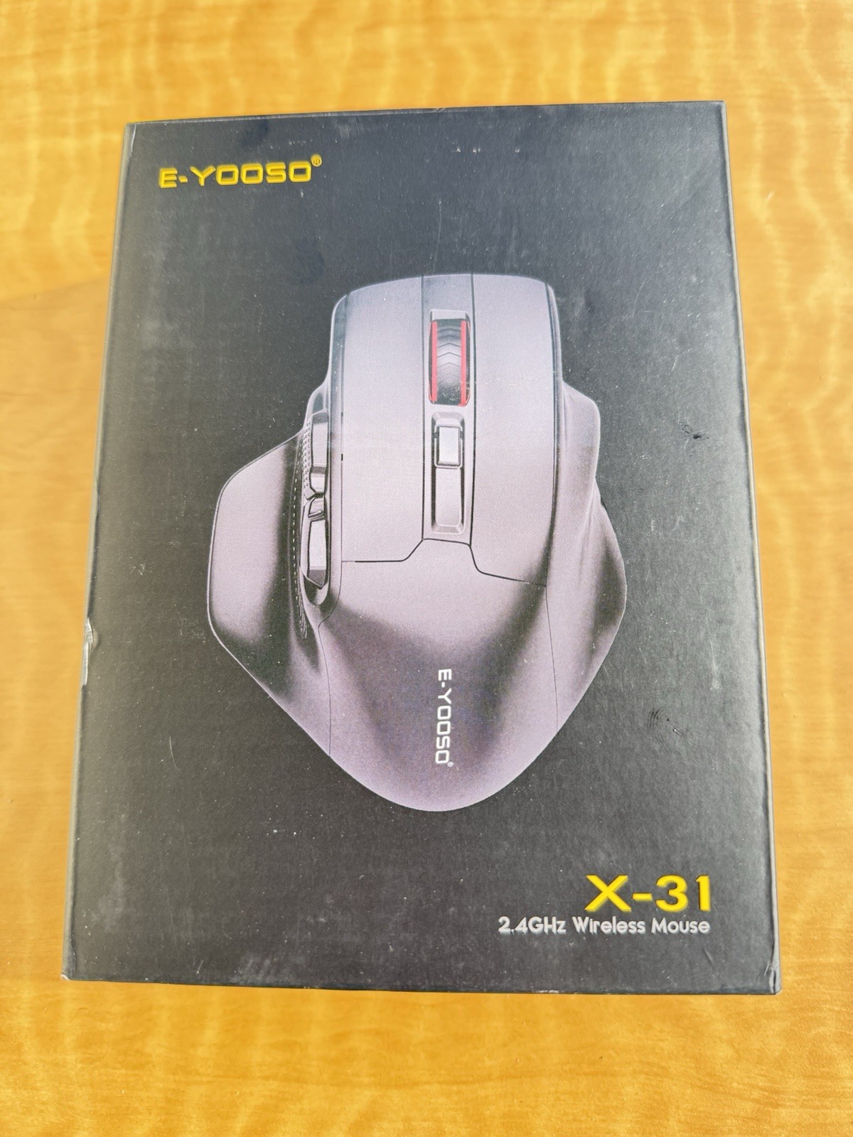 E-YOOSO X-31 Wireless Mouse Ergo Large 4800 DPI 6 Button Black Open Box