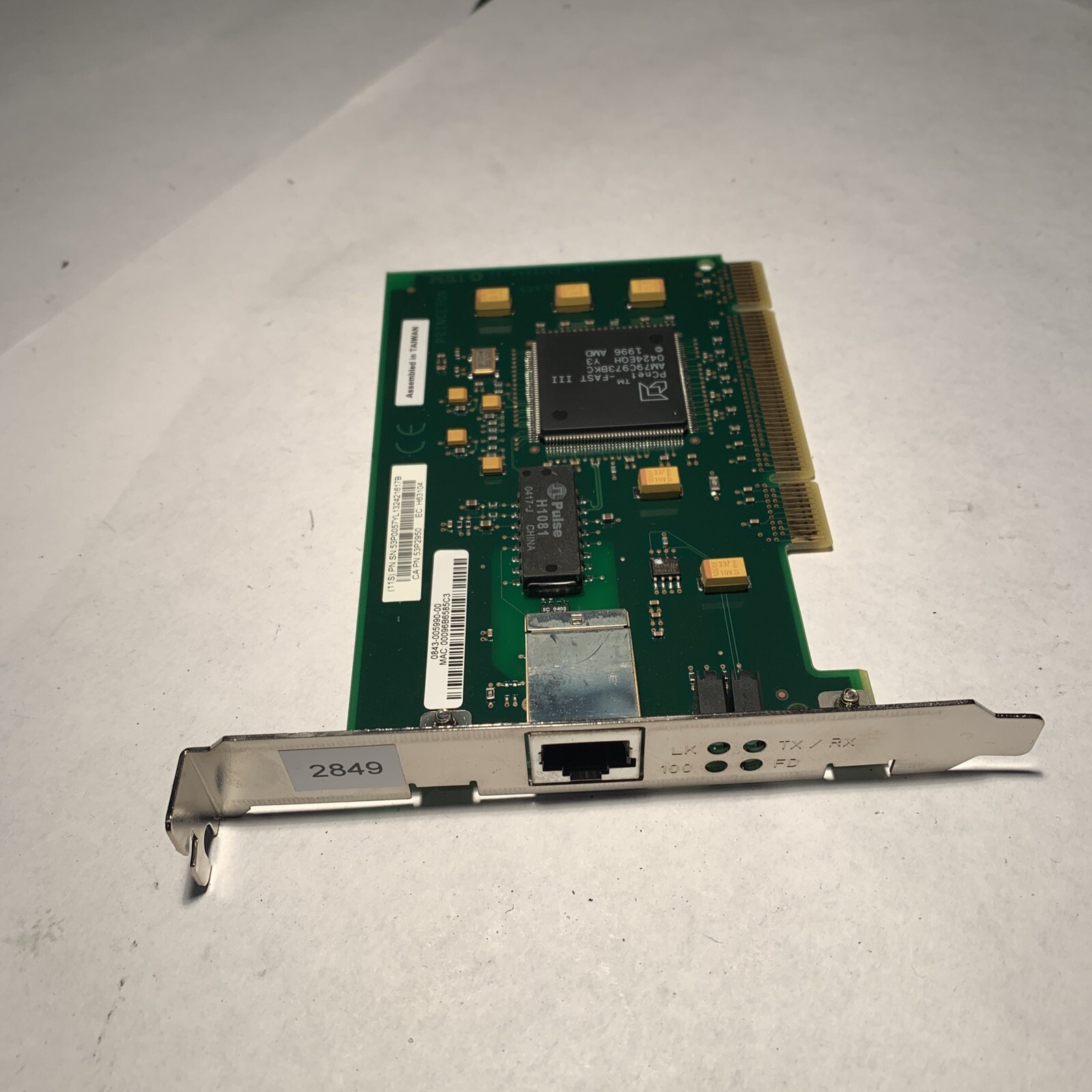 IBM 53P0057 53P2950 9406-810 2849 iSERIES PCI 10/100 ETHERNET ADAPTER CARD