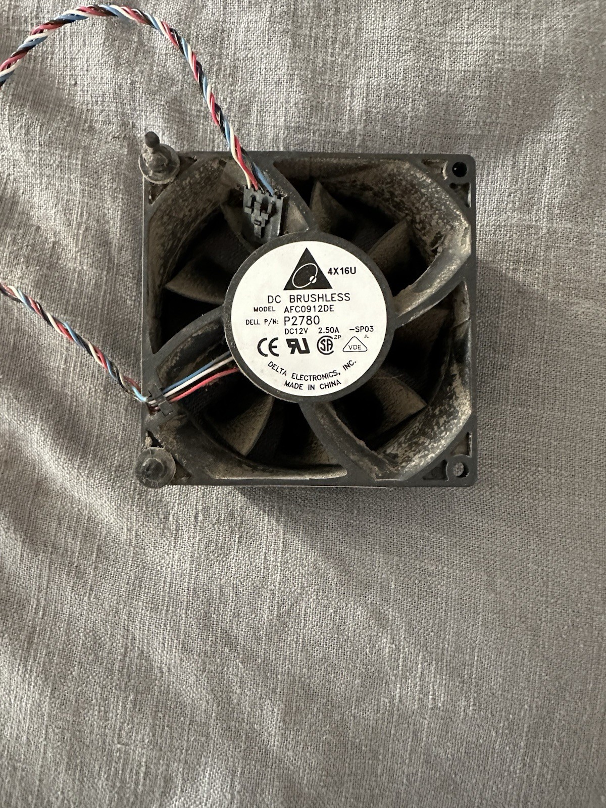 1pc Delta AFC0912DE P2780 92x92x38mm 92mm 9038 CPU Case DC Fan 12V 2.5A 5pin