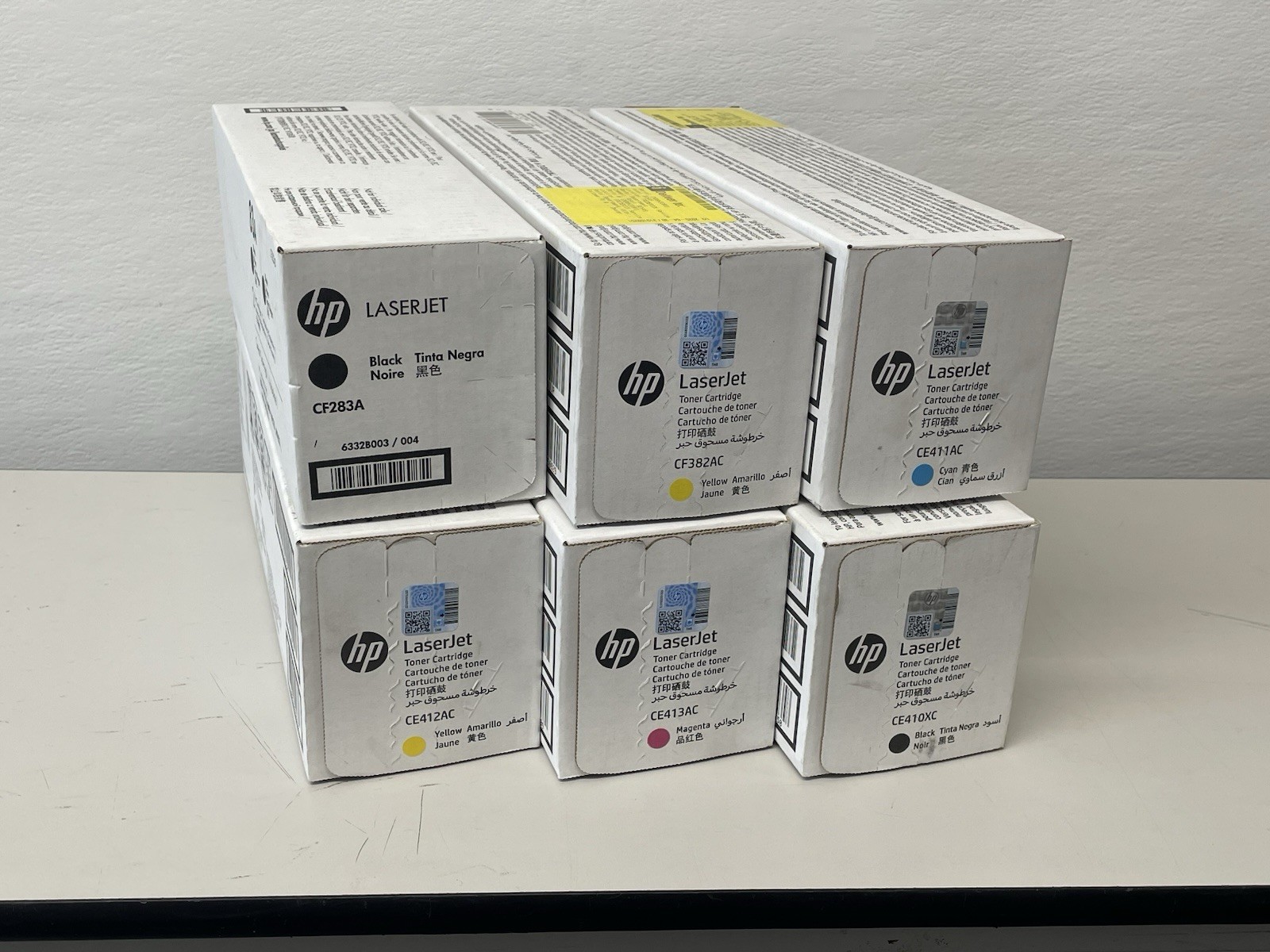 HP CE411AC, CE413AC, CE412CA, CE410XC, C/M/Y/K Toner + CF382AC & CF283A - New
