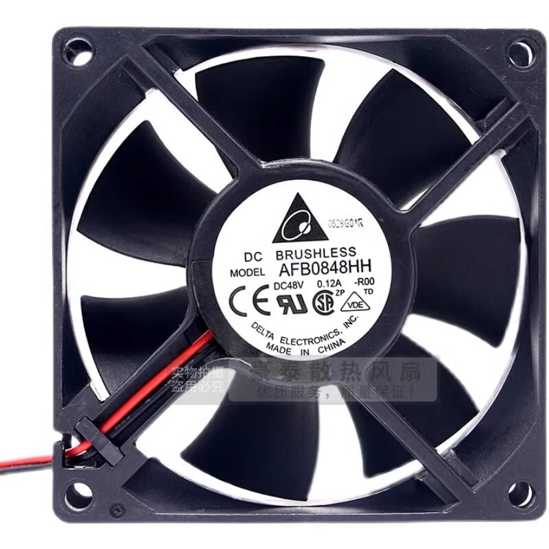 Delta AFB0848HH-R00 8025 DC48V 0.12A 8CM 2-Wire Inverter Server Cooling Fan