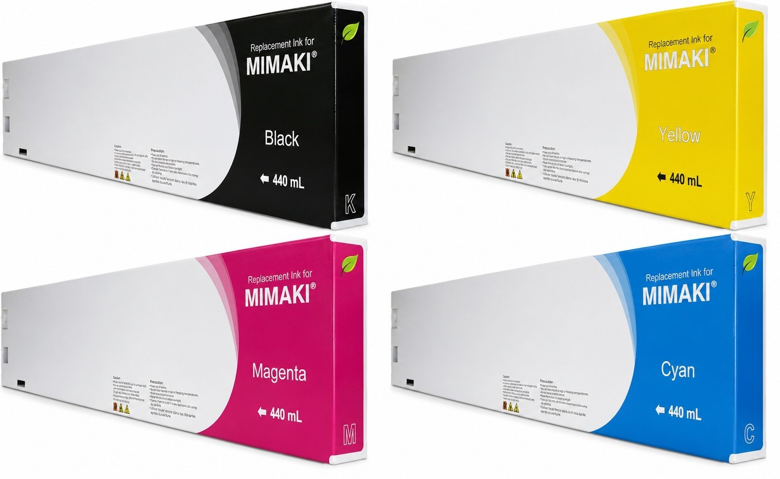 FULL SET  COMPATIBLE ECO SOLVENT 440ML CARTRIDGES (C-Y-M-K)FOR MIMAKI JV3 (SS2)