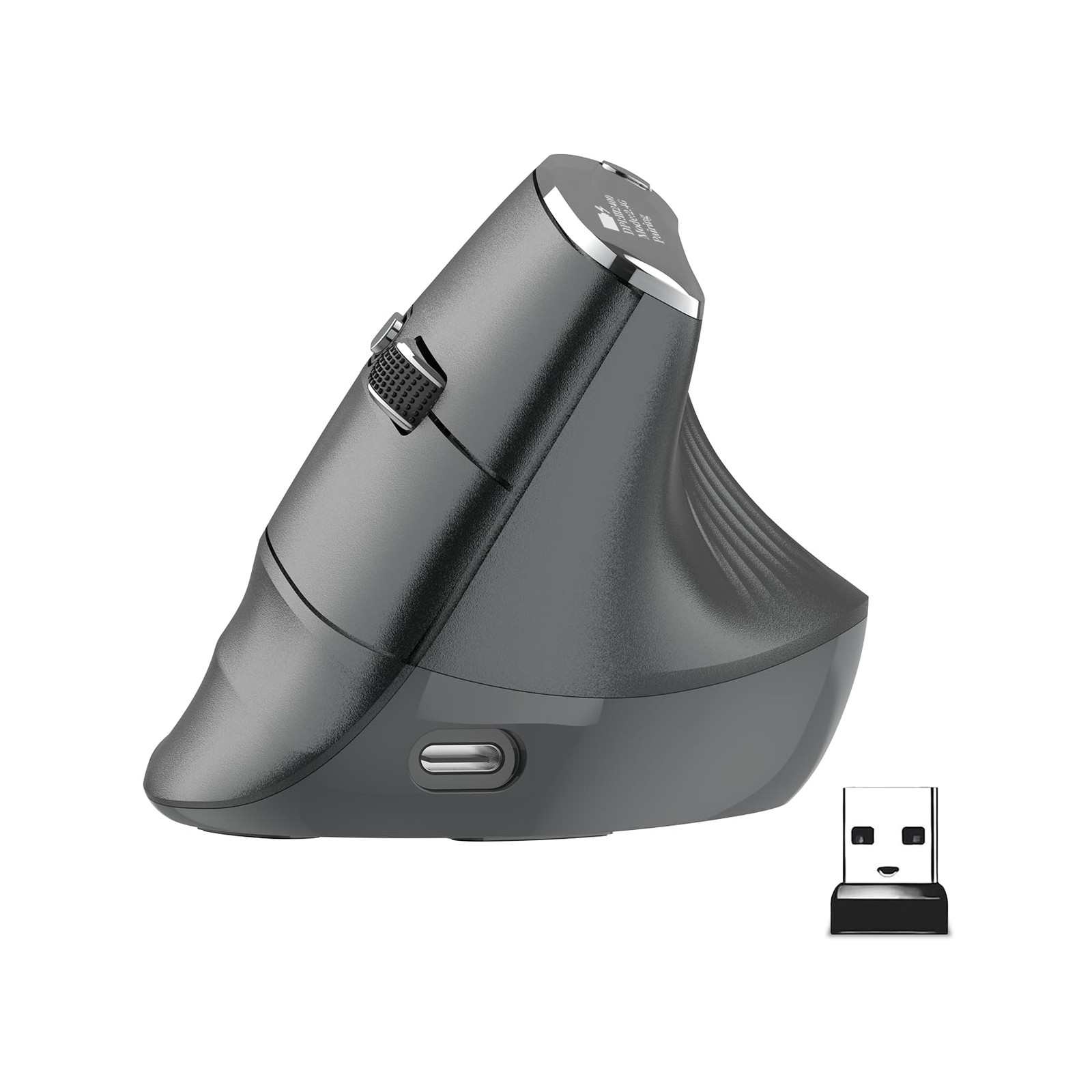New Dual Mode Ergonomic Mouse, Rechargeable Bluetooth Vertical Ergo Mouse Wir...