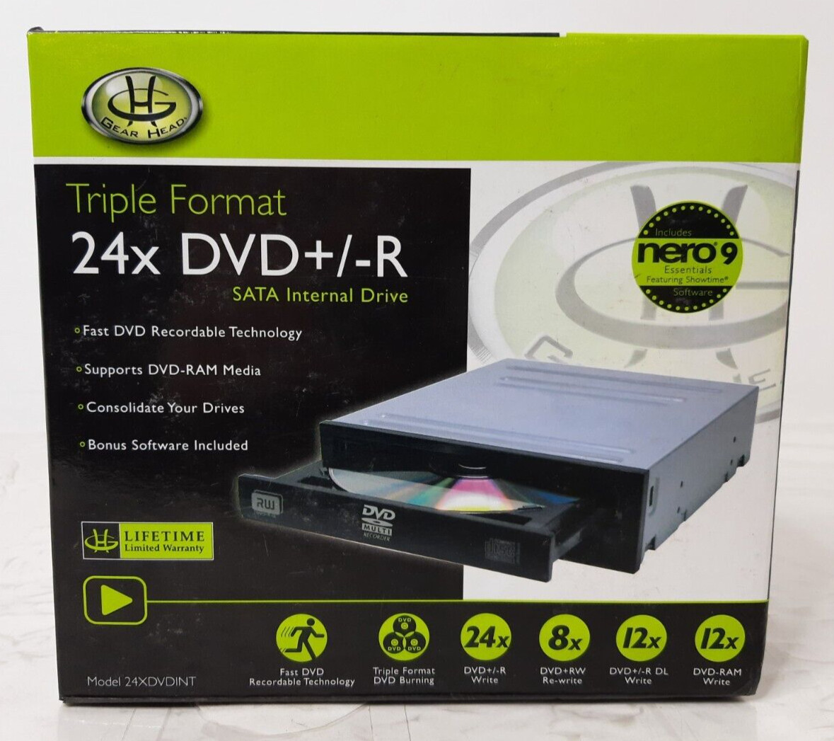 Gear Head 24x DVD+/-R SATA Internal Drive