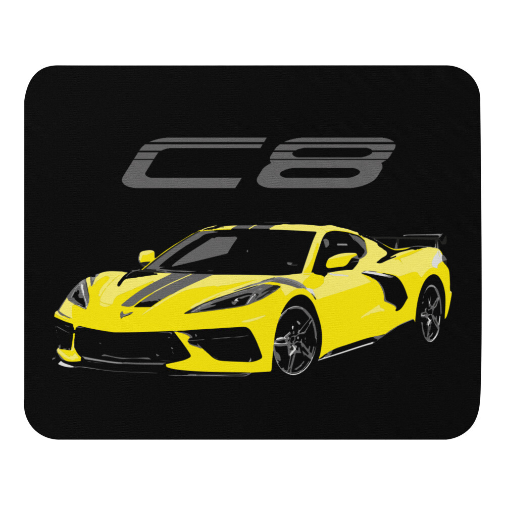 2021 2022 vette C8 Accelerate Yellow Mouse pad