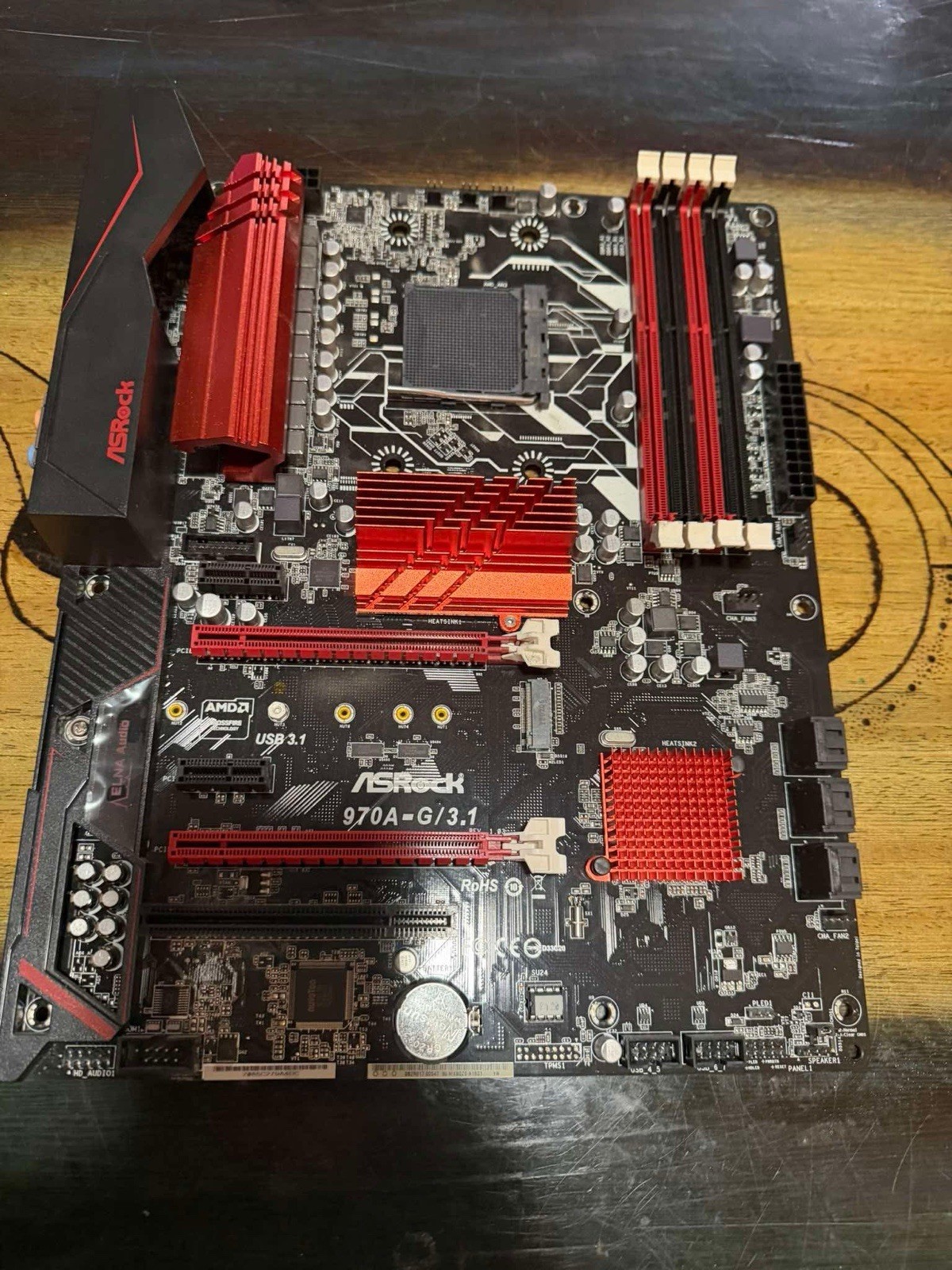 FOR ASROCK 970A-G/3.1 DDR3 AMD AM3 64GB ATX Motherboard Test OK
