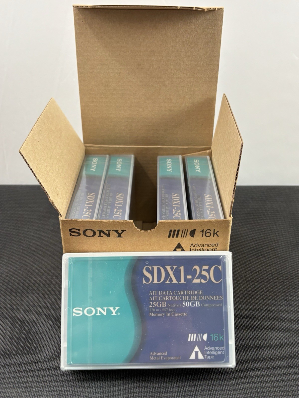 NEW - 5 x SONY, AIT SDX1-25C Cassette (170m) 25GB Native/50 GB Compressed