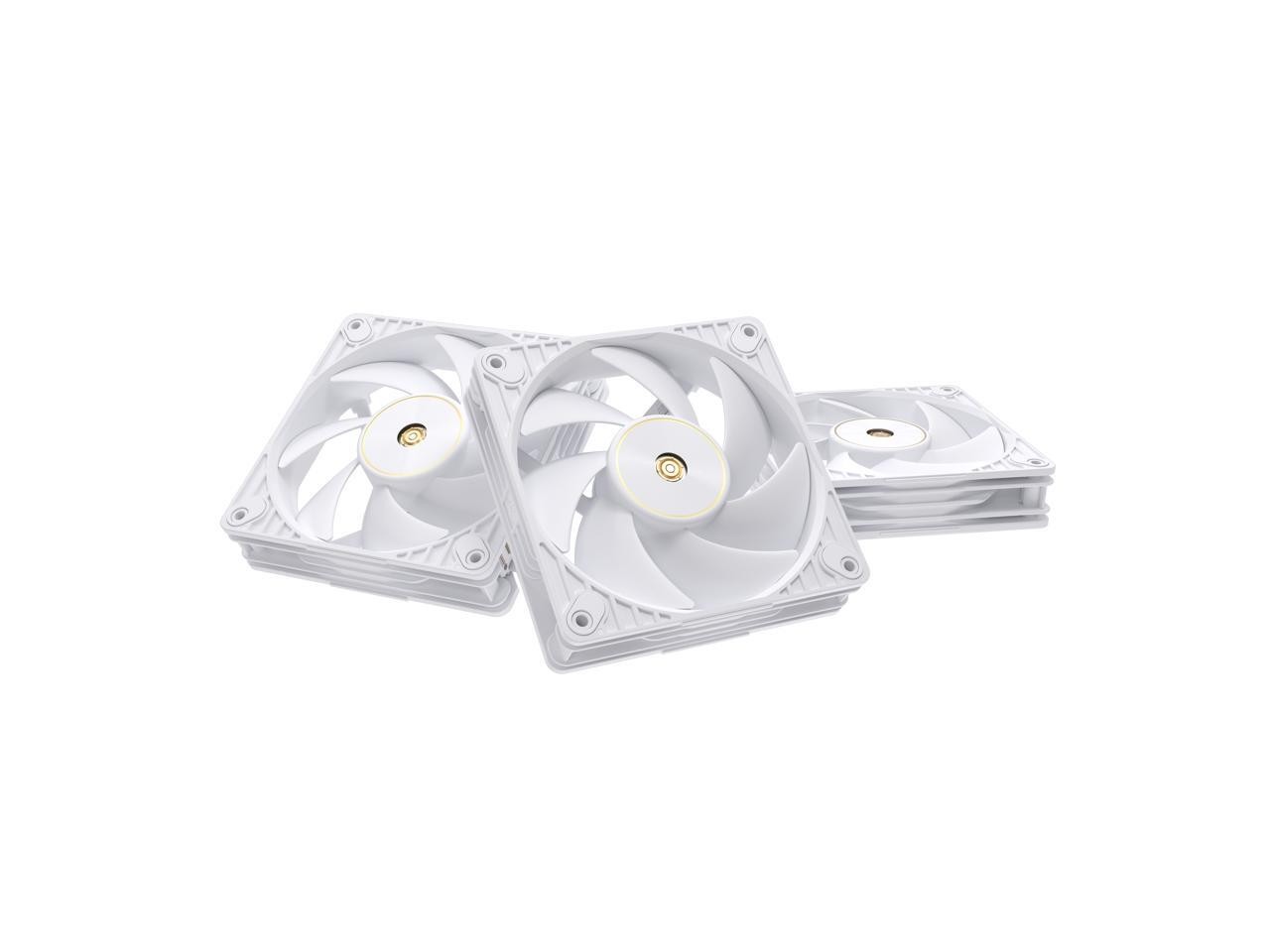 ASUS ProArt PF120 White Edition 3-Pack 120mm PWM Fans, 3000RPM, High