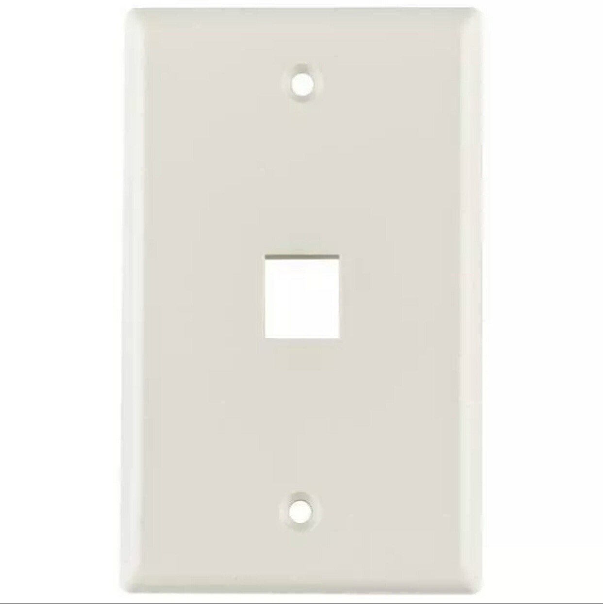 10 Pack FPSINGLE-FW Standard Single Gang 1 Port Faceplate ABS 94V-0 Office White