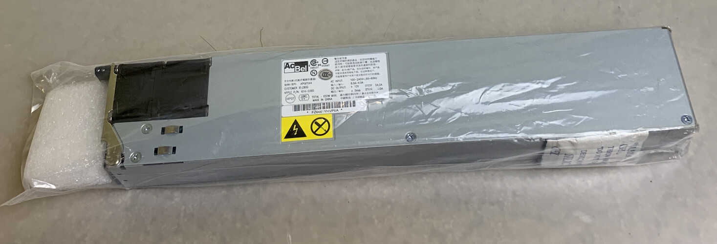 Apple 614-0385 Xserve 650W Acbel API5FS44 Hot Swap Power Supply-New 