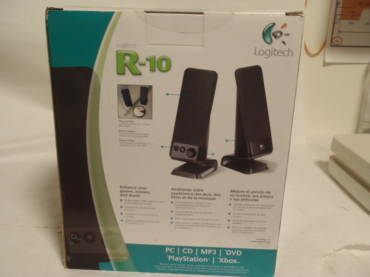 Logitech R-10 2.0 , STEREO  Wired Computer Speakers Black Plug & Play