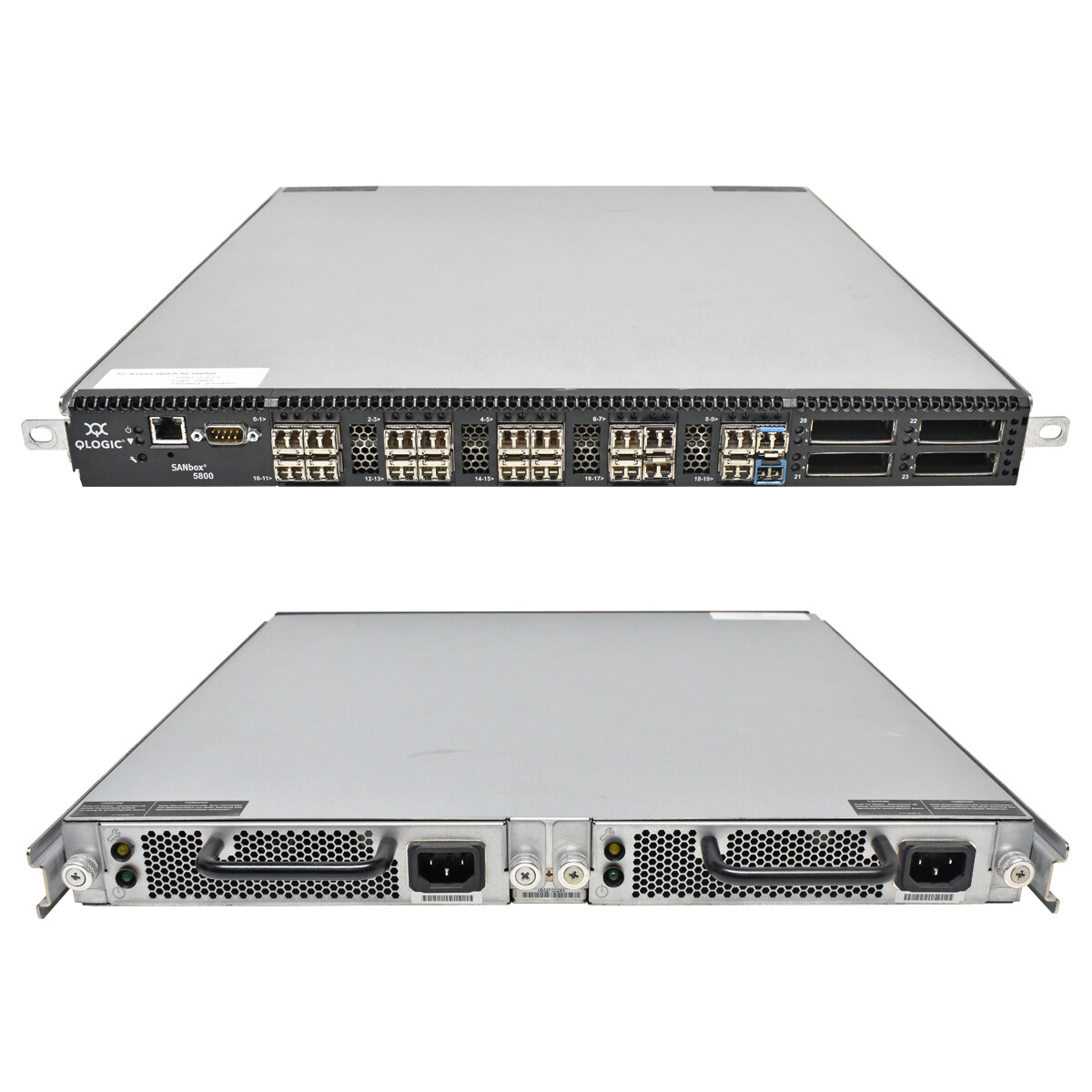 QLogic SANbox SB5802V-20A8 31970-01 8G 20-Port Stackable FC Switch 20 Mini GBICs