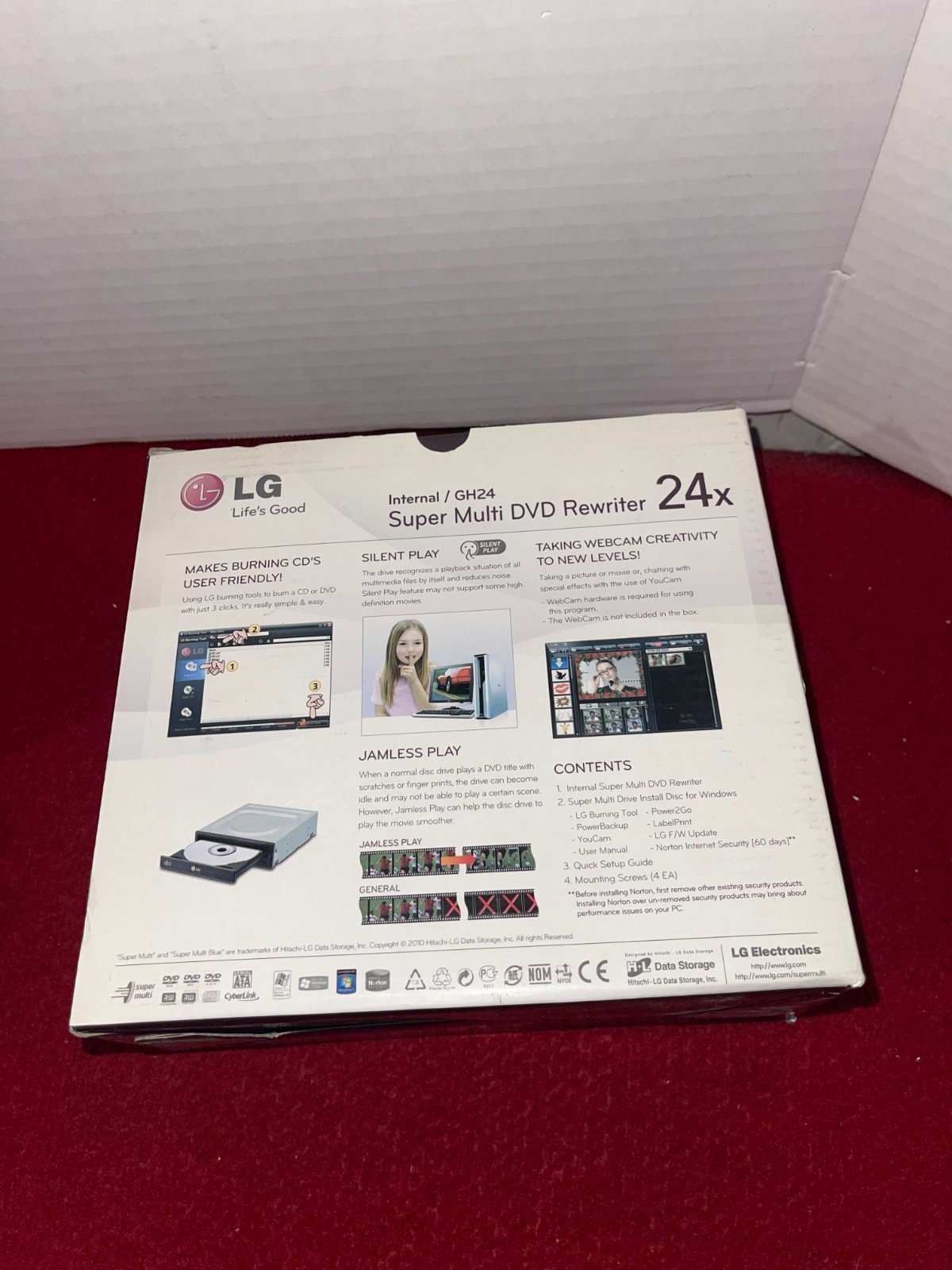 LG Super-Multi DVD Rewriter - Black (GH24NS70) NEW IN BOX