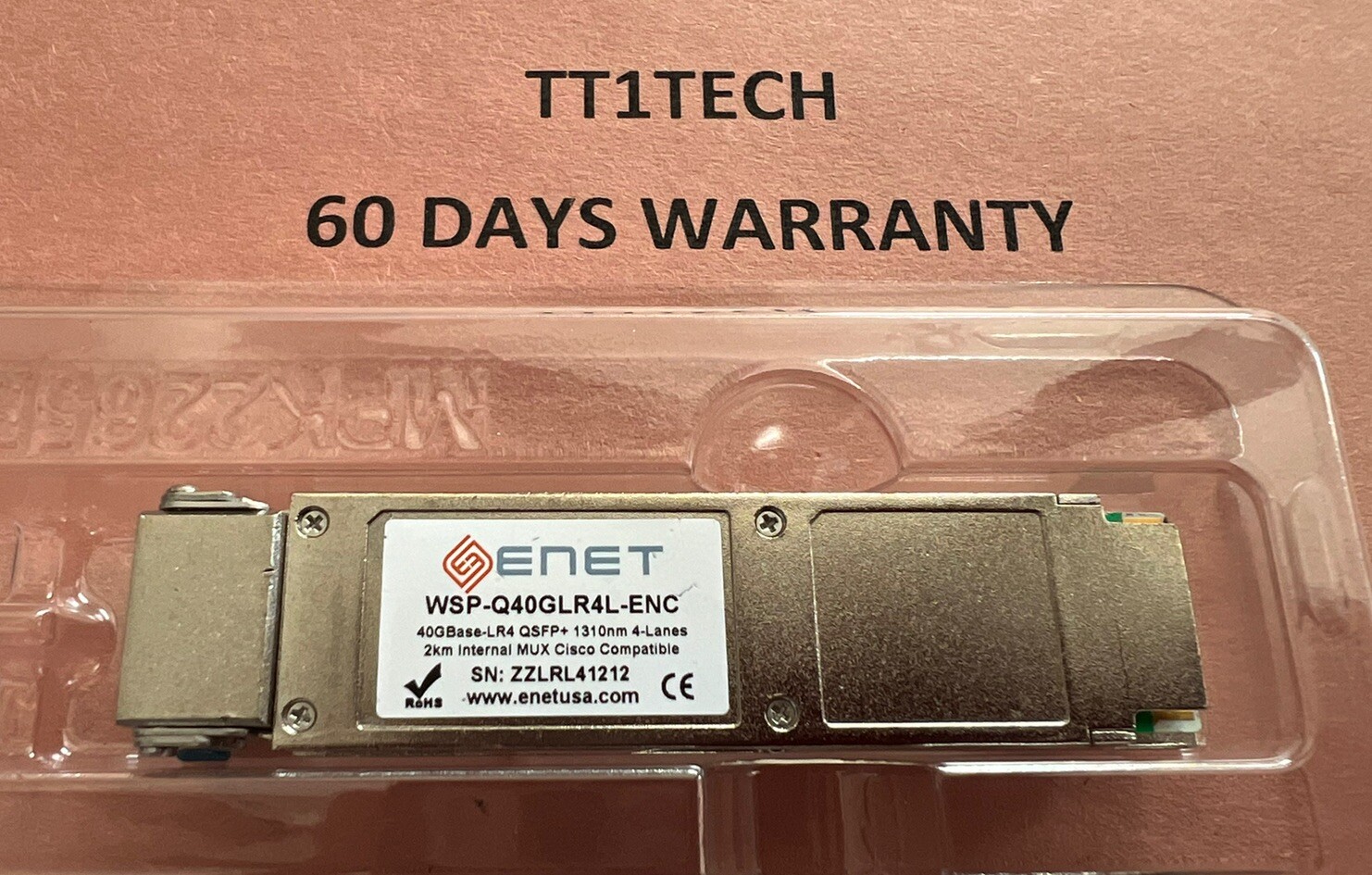 For Cisco WSP-Q40GLR4L 10-3063-01 40GBASE-LR4-Lite 1310nm optic