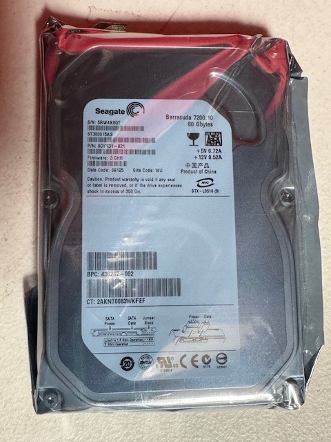 Seagate  Barracuda 7200.10 - 80GB 3.5" SATA (3GB/S) HDD