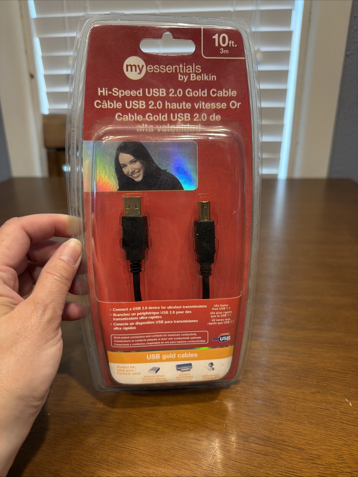 New Belkin Gold Series High-Speed USB 2.0 Cable, 10 ft., Black