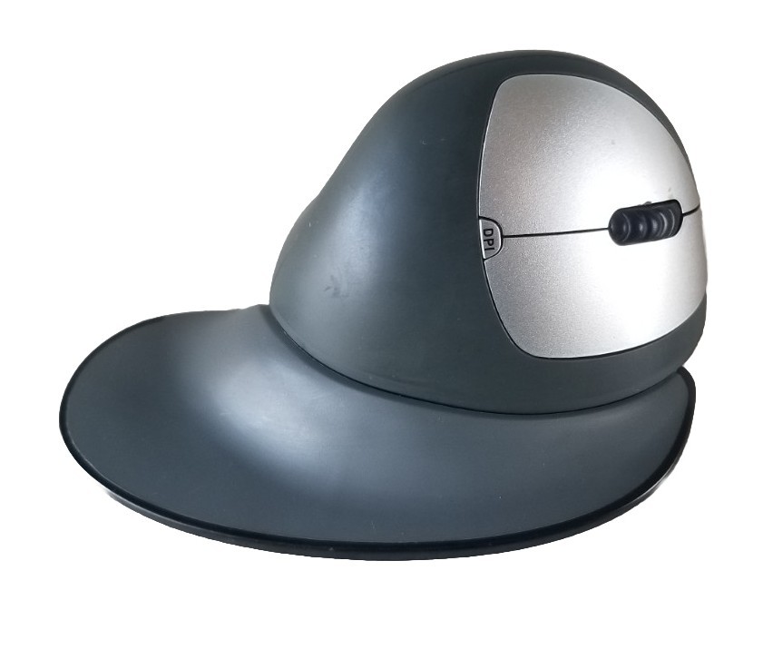 Goldtouch KOV-GSV-RMW Silver/Gray Wireless USB Right-Handed Semi-Vertical Mouse