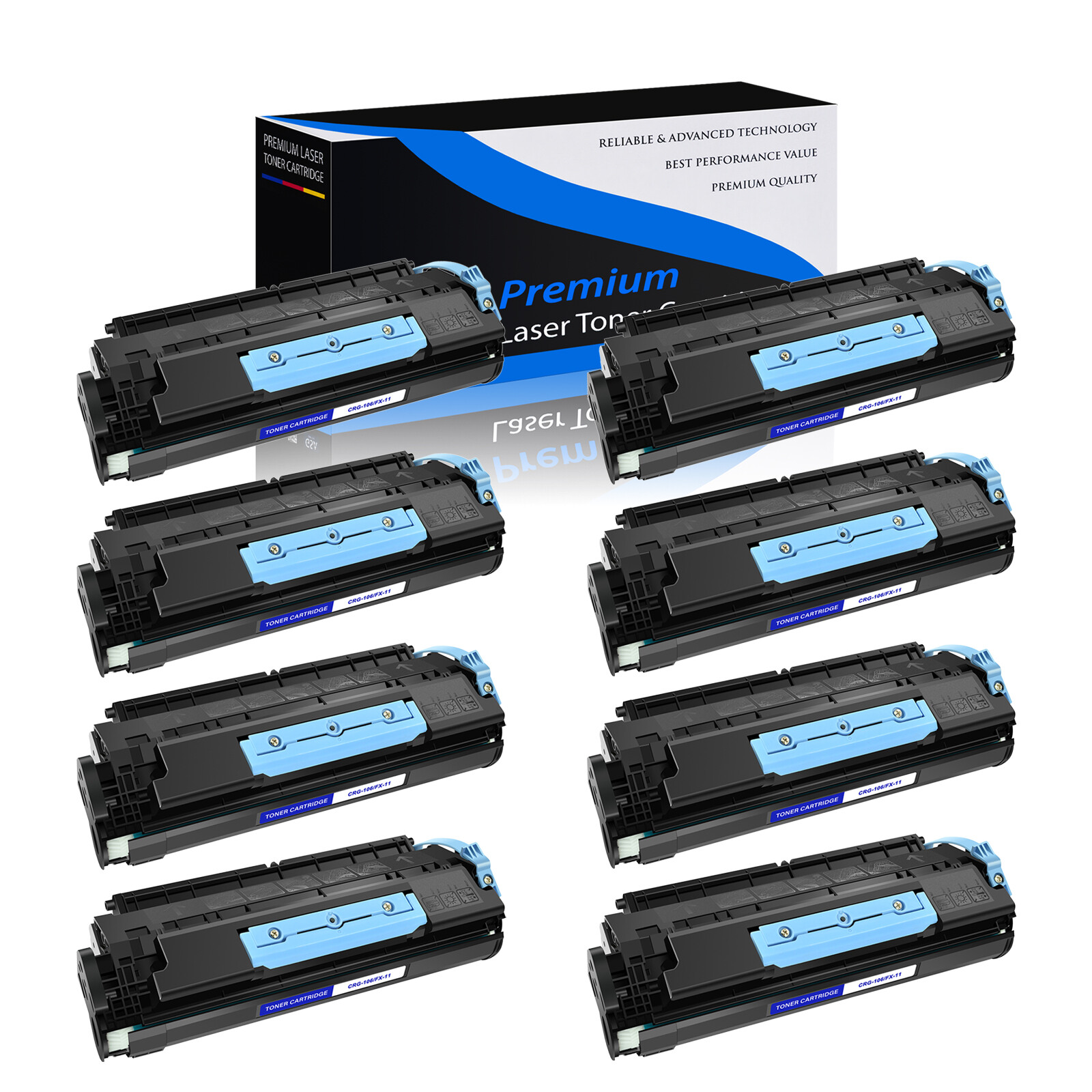 8PK Black C106 Toner Cartridge for Canon Image Class MF6540 MF6550 Printer