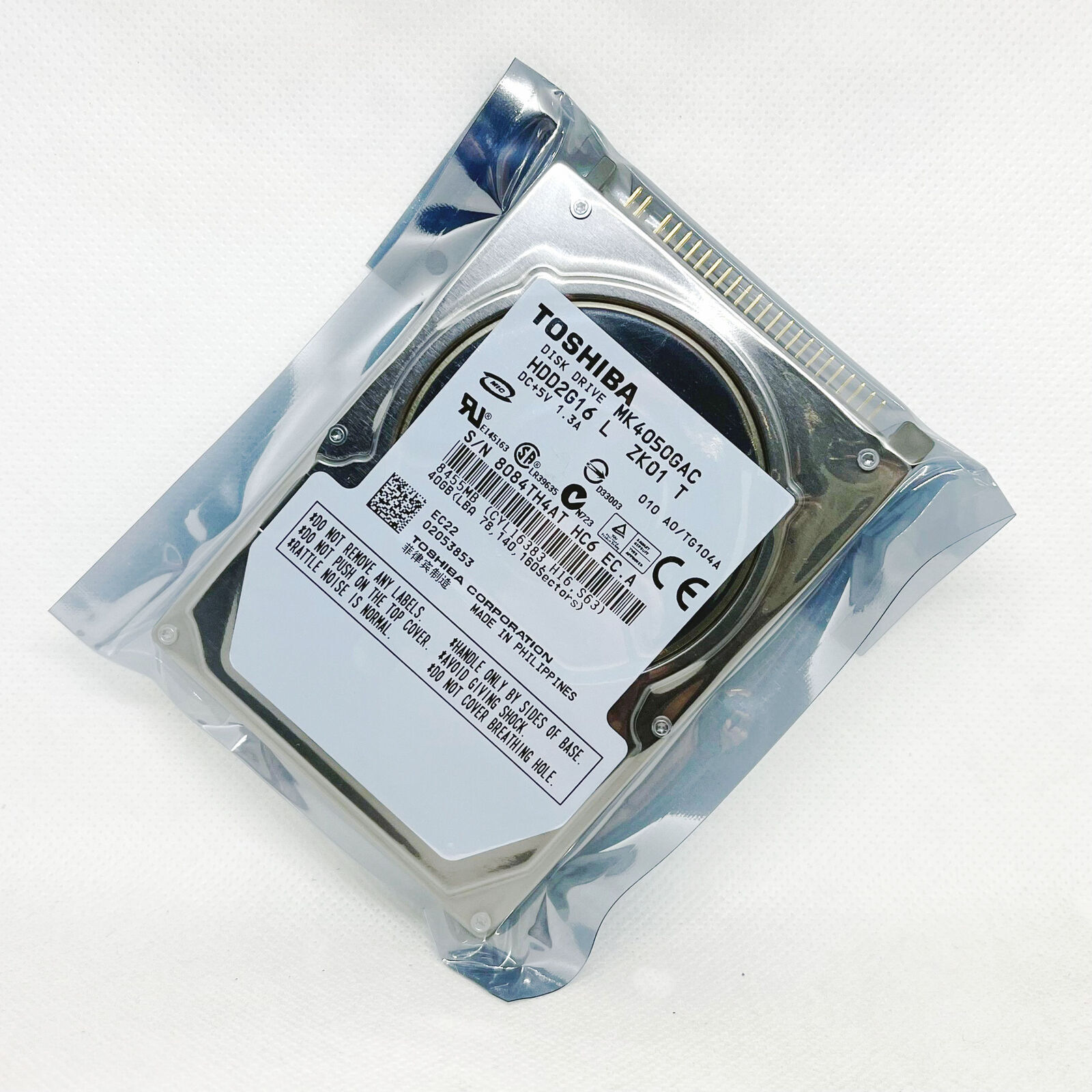 Toshiba 40GB built-in 2.5" MK4050GAC automotive temperature control hard drive