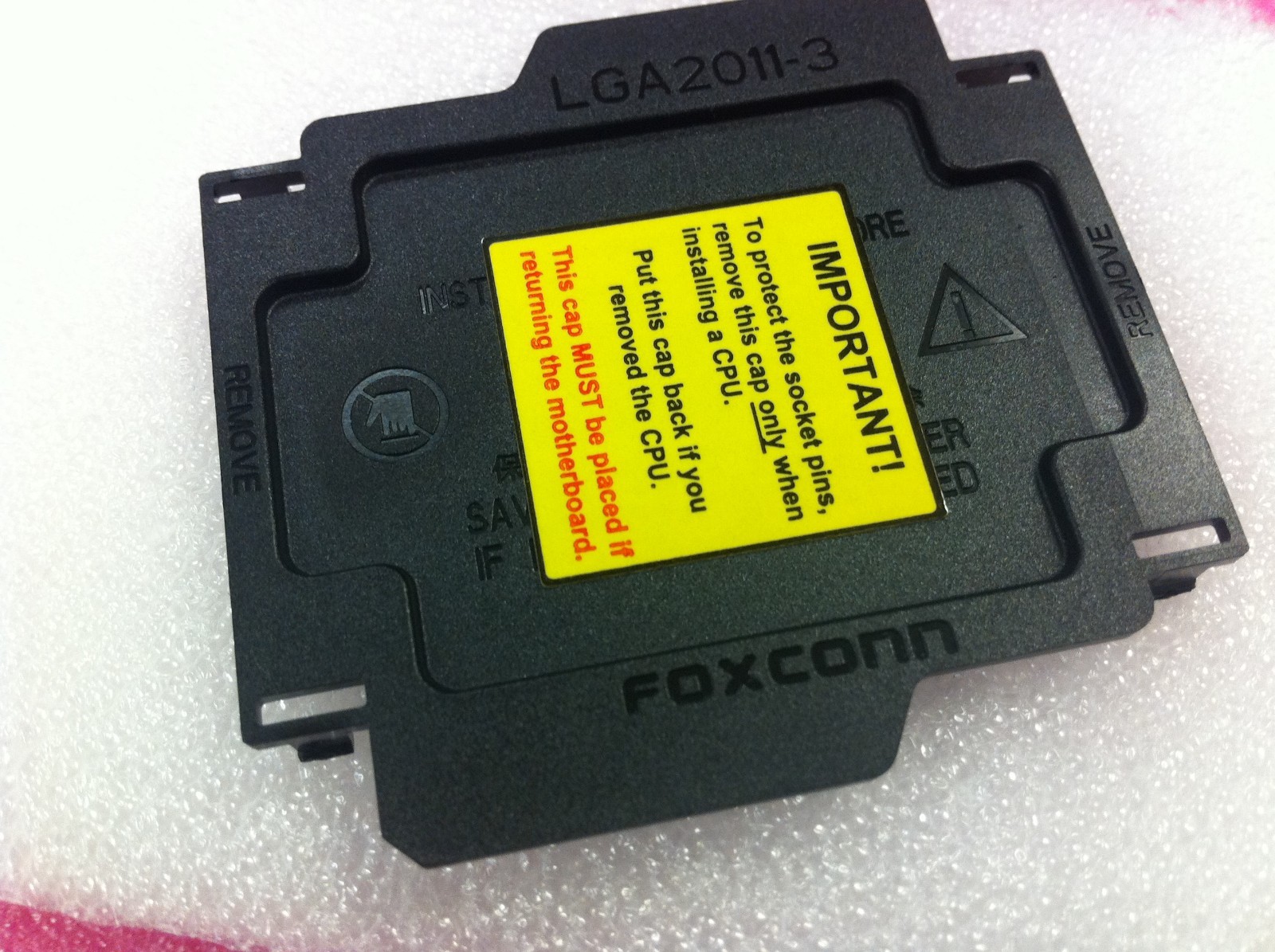 100 Pcs  ORIGINAL  FOXCONN  LGA2011-3  CPU SOCKET COVER 