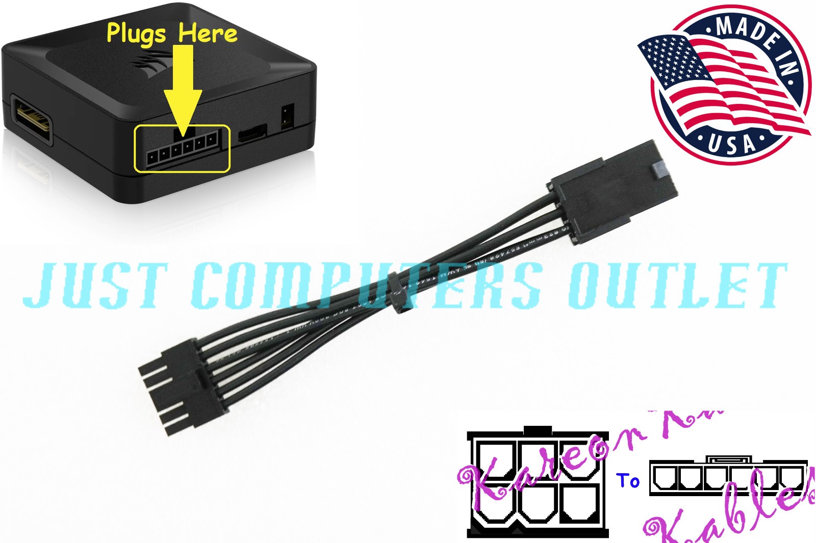 🔥 Corsair iCUE LINK Hub 6-pin Power Cable