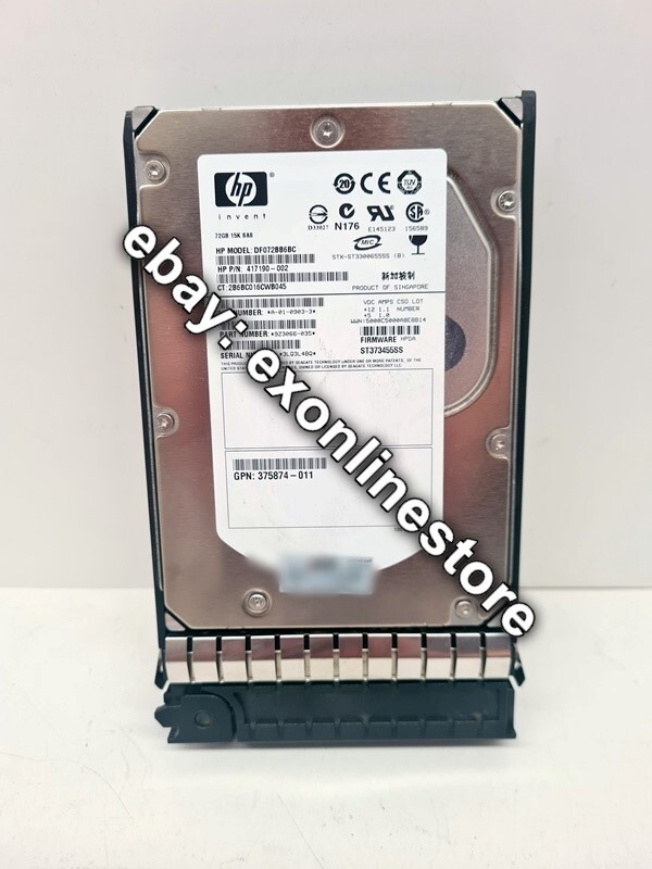 375870-B21 - HP 72GB 15KRPM 3.5" SAS Hot-Swap HDD (FRU: 376594-001)