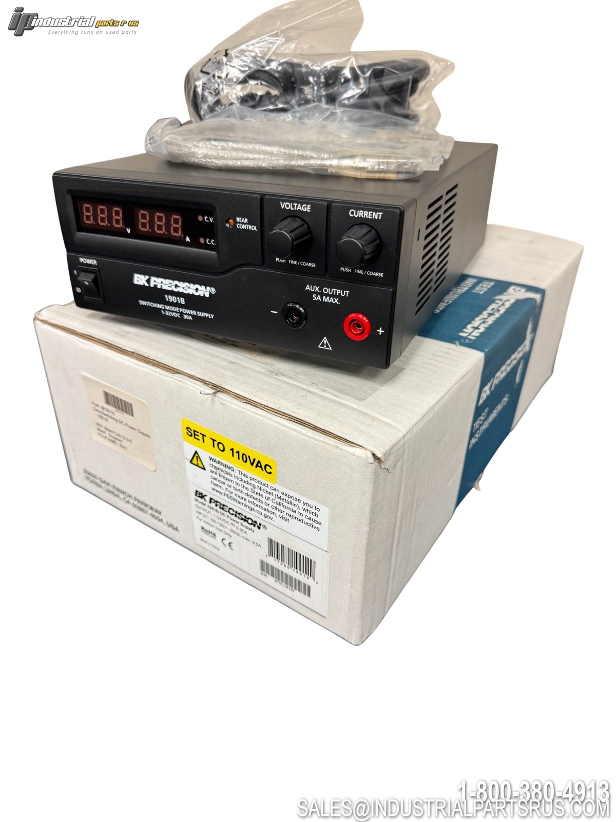 BK Precision 1901B Switching DC Power Supply 1-32V 30A 960W USB