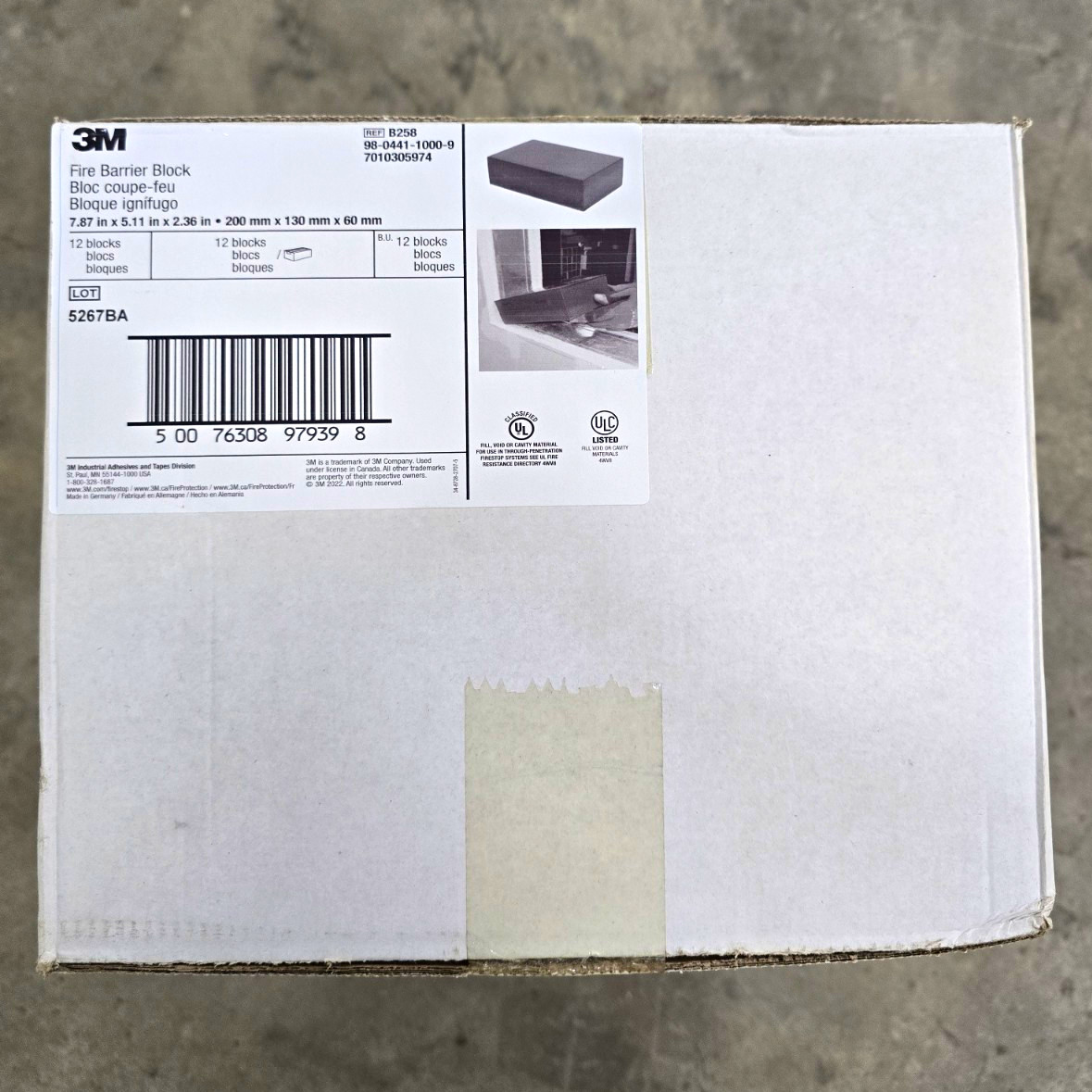3M Fusible Fire Barrier Block B258 B-0441-1000-9 Lot of 12 Blocks